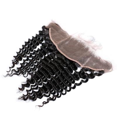 China Wholesale New Deep Wave Design Hair Headband Pre Plucked Sheer 13x4 Lace Lace Frontal 13x6 Lace Headband for sale