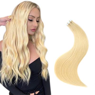 China Double Skin Handtied Hair Weft Straight 100% Straight Remy Hair Natural Tape In Hair Extensions for sale