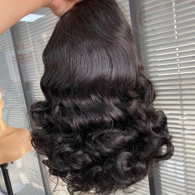 China Hot Selling New Arrival 150% Density Double Density Human Hair 150% Straight Closure Lace Wigs for sale