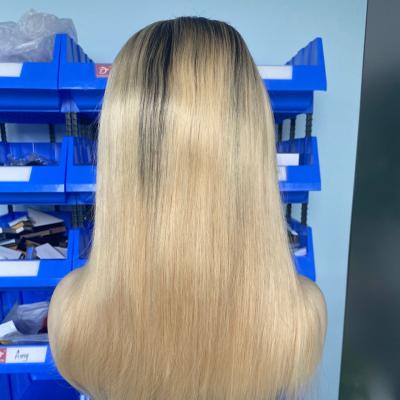 China Top Straight 12a Grade Pre Plucked Full Lace Wig Ombre 1b/613 Full Lace Wig Hair Blonde for sale