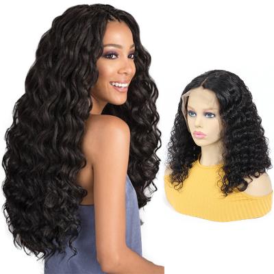 China Water Wave Top Grade Virgin Hair Full Lace Front Wig 13*4 Brazilian Human Hair Low Wig 100% Silk Full Lace Wig for sale