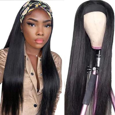 China Wholesale 180%density Remy Human Hair Headband Wig Silky Straight 150% Wave Headband Hair Wig Headband Wig Silky Straight Hair For Black Women for sale