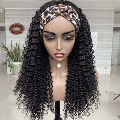 China Wholesale remy curly hair band wig for women raw virgin hair band curly wig of color for sale