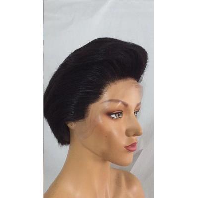 China Wholesale Cheap Straight Hair Pixie Cut Wigs Lace Frontal Wigs Silky Straight Wave Lace Front Pre Plucked Brazilian Short Wigs For Women for sale