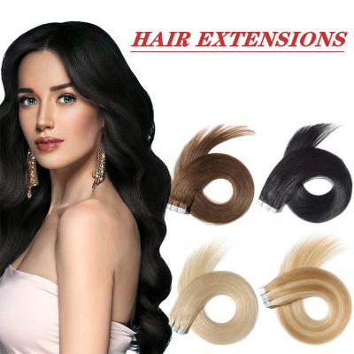 China Remy Hair Natural Invisible PU Weft Tape Silky Straight Double Wave Skin Pulled In Unprocessed Materials Hair Extensions PU Weft Tape for sale