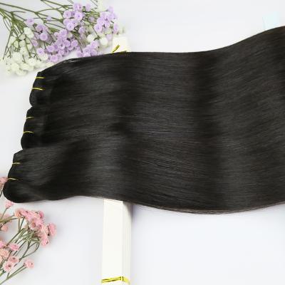 China Free Sample Silky Straight Wave Popular Factory Price Russian Raw Virgin Hair 100% Cuticle Aligned Double Drawn Hair Weft Extensions for sale