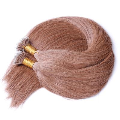 China Silky Straight Wave Hair Unprocessed Hot Selling Russian Wholesale Price Unprocessed Cuticle Aligned Double Nano Pulled Ring Human Hair Extension for sale