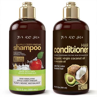 China Nourishing Apple Cider Vinegar Shampoo and Conditioner Set for Dry Hair for sale