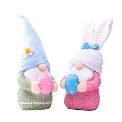 China 12 Inch Handmade Faceless Easter Cloth Plush Doll Decorations Kids Women Men Gifts House Ornaments Easter Gnome for sale