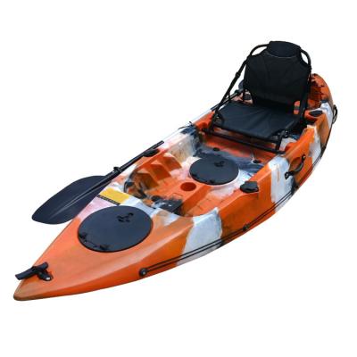 China Water sports or fishing popular cheap small fishing kayak with 4 rod holders and aluminum frame seat for sale