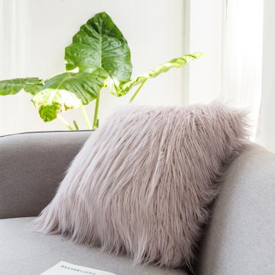 China Long Viable Modern Luxury Hair Tassel Cushion Covers Sofa Decoration Faux Fur Throw Pillow Covers for sale