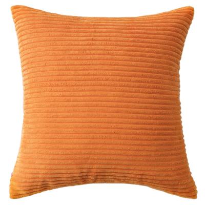 China 14 Colors Corduroy Throw Pillow Cover Wholesale Anti-static Tile Decorative Stripe Stripe Pillow Shape For Sofa for sale