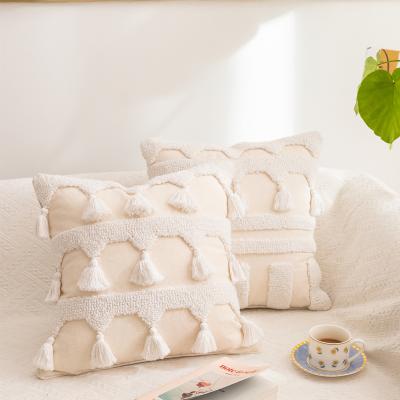 China Anti-Static Home Decor Morocco Style Pillow Cover Throw Cushion Covers Tassel Pillow Case Sofa Cover for sale