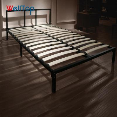 China Wooden Storage Bed Frame 2021 New Type Veitop Metal King Queen Size For Hotel VT14.017 for sale