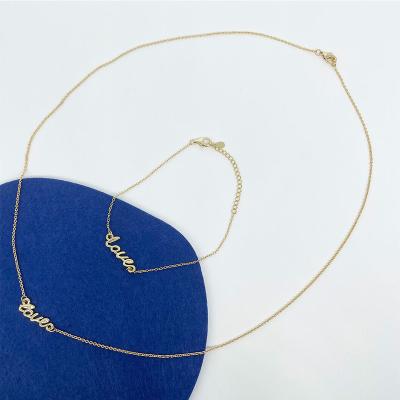 China New Arrival Cute Clavicle Chain Necklace Gold Plated LOVE Letter Dangle Pendant Necklace For Women for sale