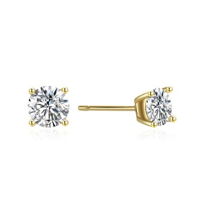 China TRENDY Best Quality Copper CZ Insert Earrings Diamond Sliver Earrings Natural Rhinestone Earring Stud for sale