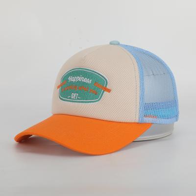 China Bulk High Quality Foam Mesh Trucker Hat For Sale Plain Blank Logo Cap Short Bill Gorras 5 Panel Embroidery Custom Wholesale COMMON for sale