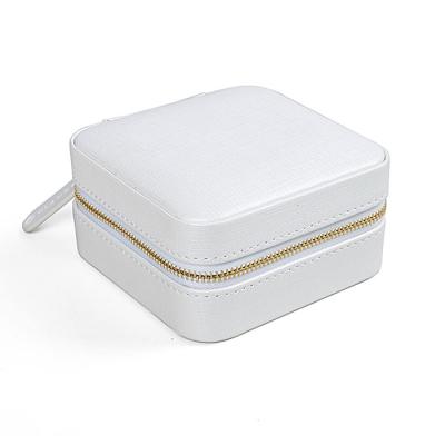 China Custom Luxury Leather Jewelry Box PU Leather Jewelry Packaging Box For Ring Earring Necklace Gift Packaging for sale