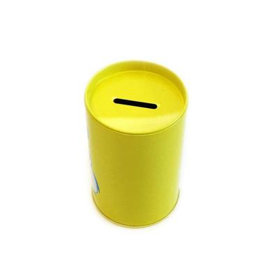 China Cylindrical money box of specificity and shape of environmental professional classic tinplate production zu verkaufen