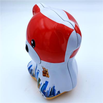 中国 Cute Piggy Bank Kids Food Packaging Modern Design Bear Metal Piggy Bank 販売のため