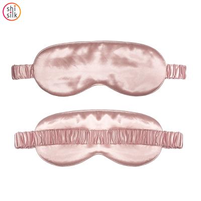 China Custom Comfortable Anti-Wrinkle Double Layer 100% Silk Sleeping Eye Mask For Anti-Aging for sale