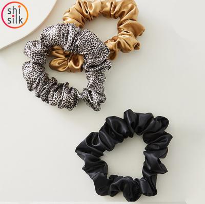 China New large European and American style luxury 100% PURE SILK hair scrunchies PICK UP READY TO SHIP for sale