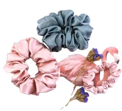 China Hair accessories 2020 pure mulberry silk scrunchies. New patterns, custom print and custom size options. SAMPLES READY TO SHIP for sale