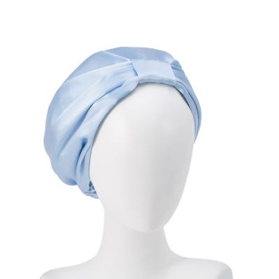 China High quality 19mm pure silk sleep turban single layer with custom pattern twisted turban for sale