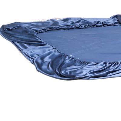 China Be Good For Dubai Silk Luxury Soft Skin Satin Queen Size Fitted Sheet Set - Blue for sale