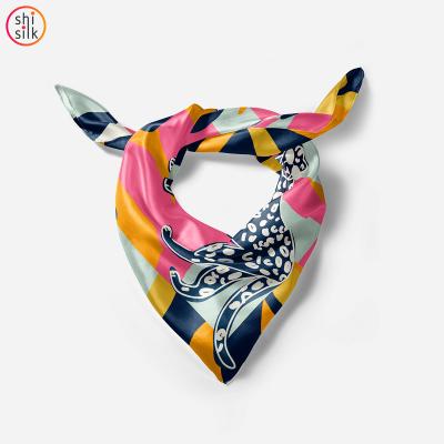 China Square Scarves Custom 100% Pure Silk Scarves, Custom Fabric and Custom Size for sale