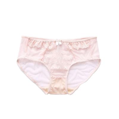 China Antibacterial Mid Waist Ladies Women Washable Silk Underwear Lace Up 4 Layers Period Panties for sale