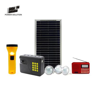 China Home Pay As You Go Solar Home System With Radio Light Charger Solar Multifunctional Home Kits for sale