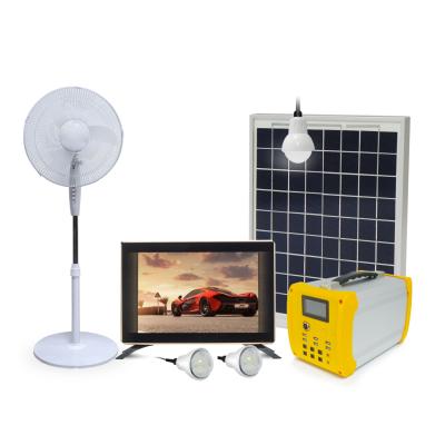 China 50W portable solar offgrid lamp solar panel solar lighting system for home can run DC fan and DC TV for sale