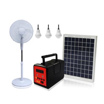 China Portable New Products Solar Powered Home Lighting System Kit With Phone Charger TV Fan for sale