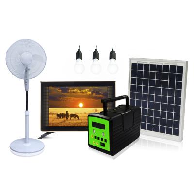 China Home 2020 New Design OEM&ODM Mini Solar Power System Manufacturer Stand Fan And Home TV for sale