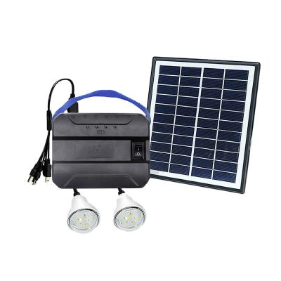 China 4W Solar Panel Home Green Power Solar Home Lighting Kits Light 2 Rooms Cover Off-Grid Areas for sale