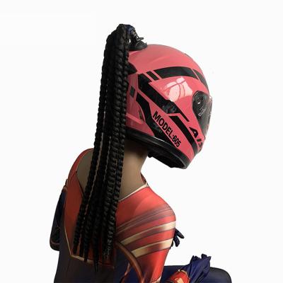 China African Hair Braiding Styles Creative Personality High Quality Custom Fresh Locomotive Helmet Motorcycle Braid Helmet Dirty Braid Decoration for sale