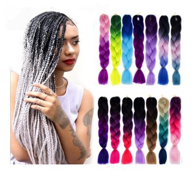 China Bestselling Jumbo Braiding Hair Synthetic Hair Extensions Color Braiding Hair For Girls Hair 24inch 100g For Braids for sale