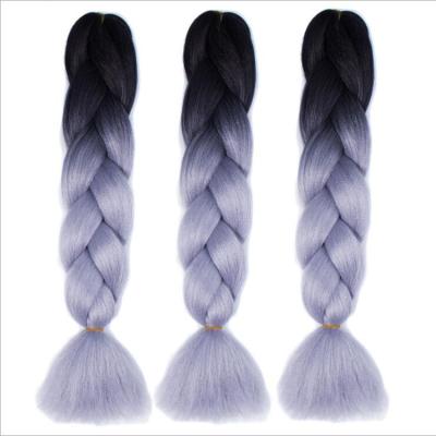 China Wholesale Color Hip Hop Rope Braid Hair Heat Resistant Jumbo Braiding Wig Cheap Dirty Braided Synthetic Wig Dimming Color Heat Resistant Wig for sale