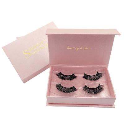 China Professional supplier bushy real mink hair and false eyelashes 2 pairs set ebay realistic curling thick eyelashes for sale