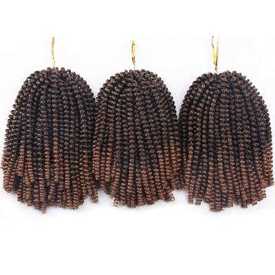 China Hot sales curly loop 8 inch synthetic spring twist crochet hair for women low temperature fiber passion flame retardant hair for sale