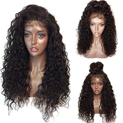 China Top Quality 100% Brazilian Body Wave Human Hair Lace Wig 24 Inches Curly Black Hair Wigs Braided Lace Wigs Hair for sale