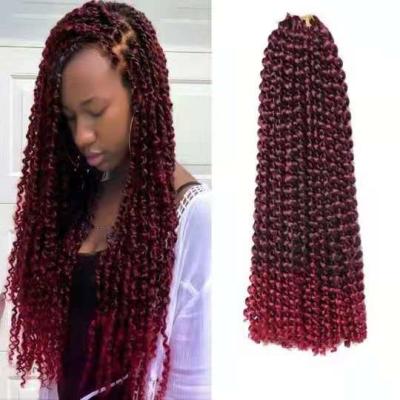 China Europeancurly kinky curly crochet hair dreadlocks and twi curly hair spring hook tail chemical fiber crochet American braided tube hair spring for sale