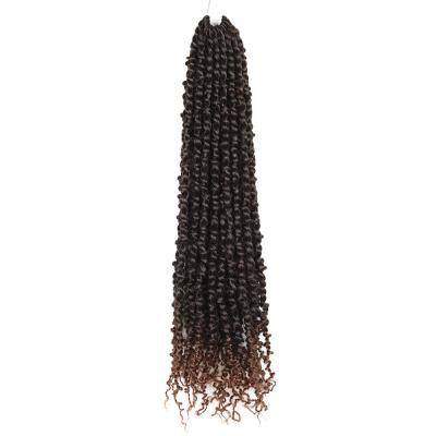 China Curly Loop Factory Custom Pre Looped 1B/27 Value Bundle Braid Water Wave Crochet Passion Twist Hair for sale