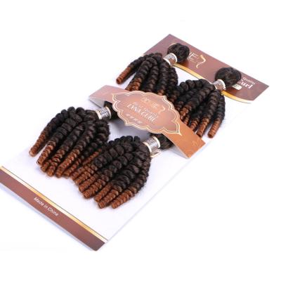 China 4Pcs/Pack Curly Curly Funmi Curly Hair Bundles Pure Color Heat Resistant Fumi Synthetic Hair Extensions for sale