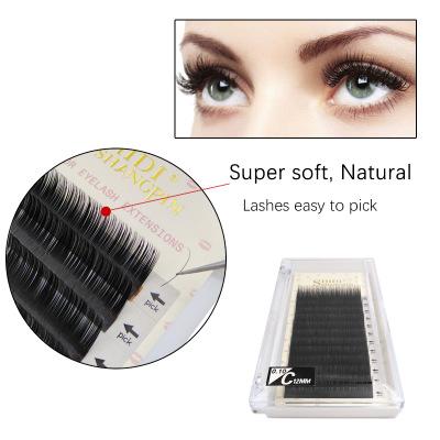 China Factory Wholesale 16Rows Thickness Faux Mink Eyelashes Natural Soft Individual Eyelash Extension False Eyelash For Beauty for sale