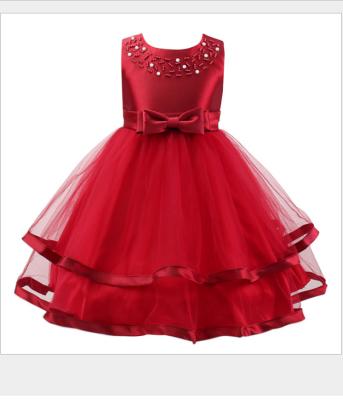 China New Pattern D0001 Baby Kids Dress Little Girl's One-Piece Girls Dress Dresses Regular Satin Wedding Design Birthday Dress for sale