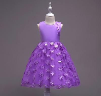 China Latest 601 Anti-Static Kids Dress Even Designs Formal Ruffles Princess Wedding Party Dress For Kids Girls for sale