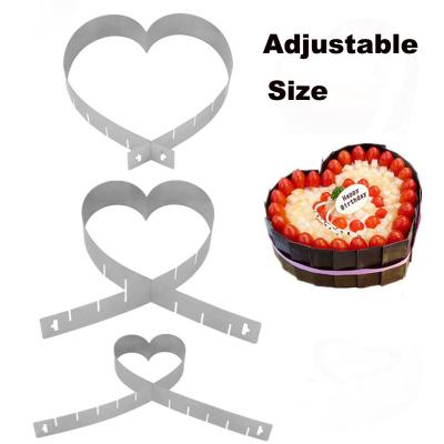 China Sustainable Food Safety Stainless Steel Adjustable Cake Molds for sale