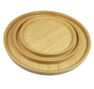 China 3PCS Serving Trays Eco - Friendly Sustainable Bamboo Tray Set for sale